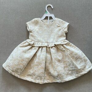 Carters cream and gold dress 18 mo